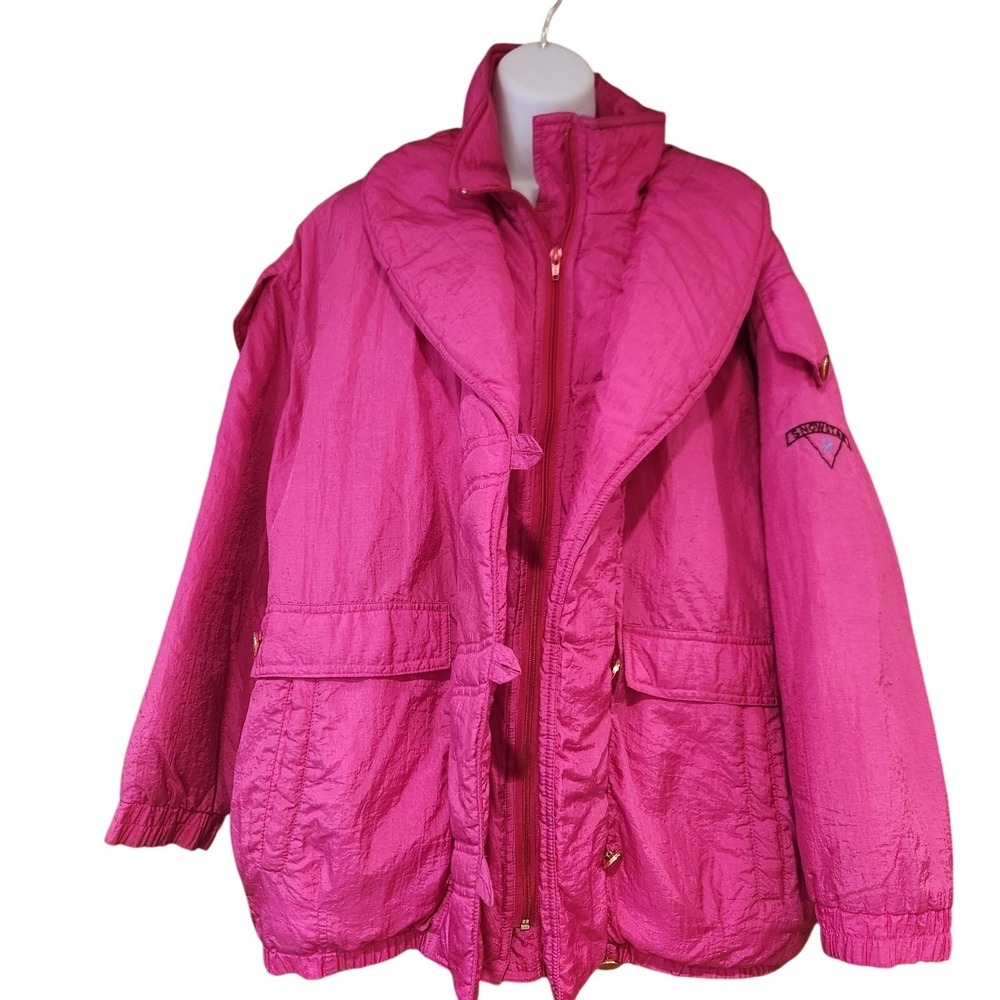 Vintage Everest Expedition Hot Pink Ski Coat Snowstar Logo Size Large